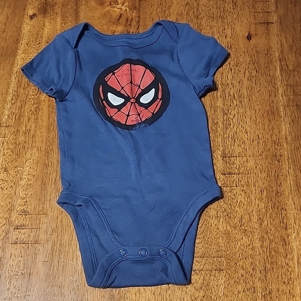 MARVEL JUMPING BEANS SPIDERMAN ONESIE SZ 6 MONTHS